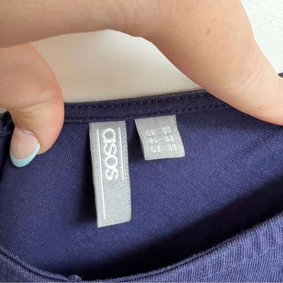 ASOS Design Curve Mini Smock Sundress w/ Tie Straps - Picture 4 of 4